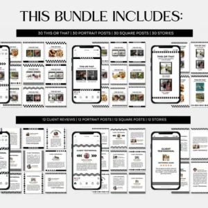 PLR/MRR +1100 Fitness Instagram Templates – Editable Canva Pack for Coaches