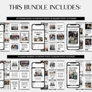 PLR/MRR +1100 Fitness Instagram Templates – Editable Canva Pack for Coaches